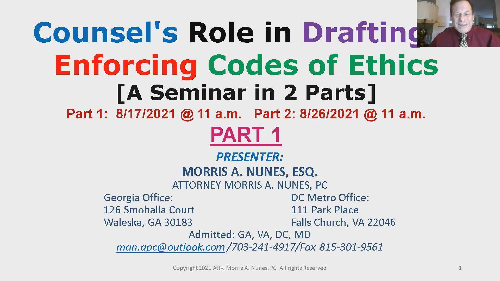 Counsel's Role in Developing & Adopting a Code of Ethics Thumbnail