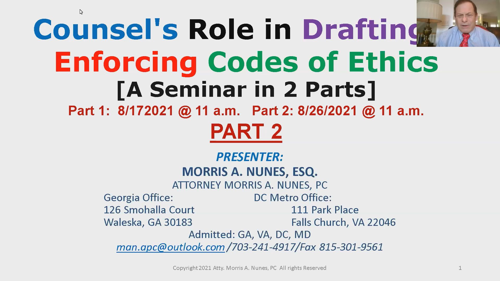 Counsel’s Role in Adopting, Implementing & Enforcing a Code of Ethics Thumbnail