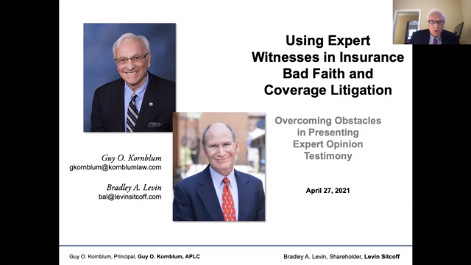 Key Issues in Presenting Expert Testimony in Insurance Coverage and Bad Faith Cases Thumbnail