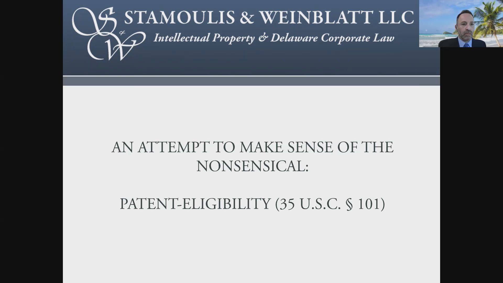 An Attempt To Make Sense Of The Nonsensical: Patent-Eligibility (35 U.S.C. § 101) Thumbnail